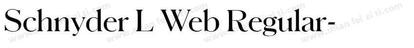 Schnyder L Web Regular字体转换